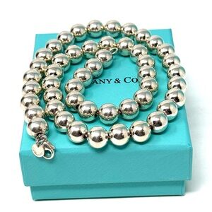 Authentic Tiffany & Co.10mm Ball Beaded Necklace.
